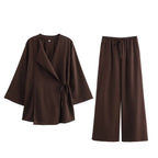 Jakkesæt Løs Elegant Wide Leg Sæt | Zyrel