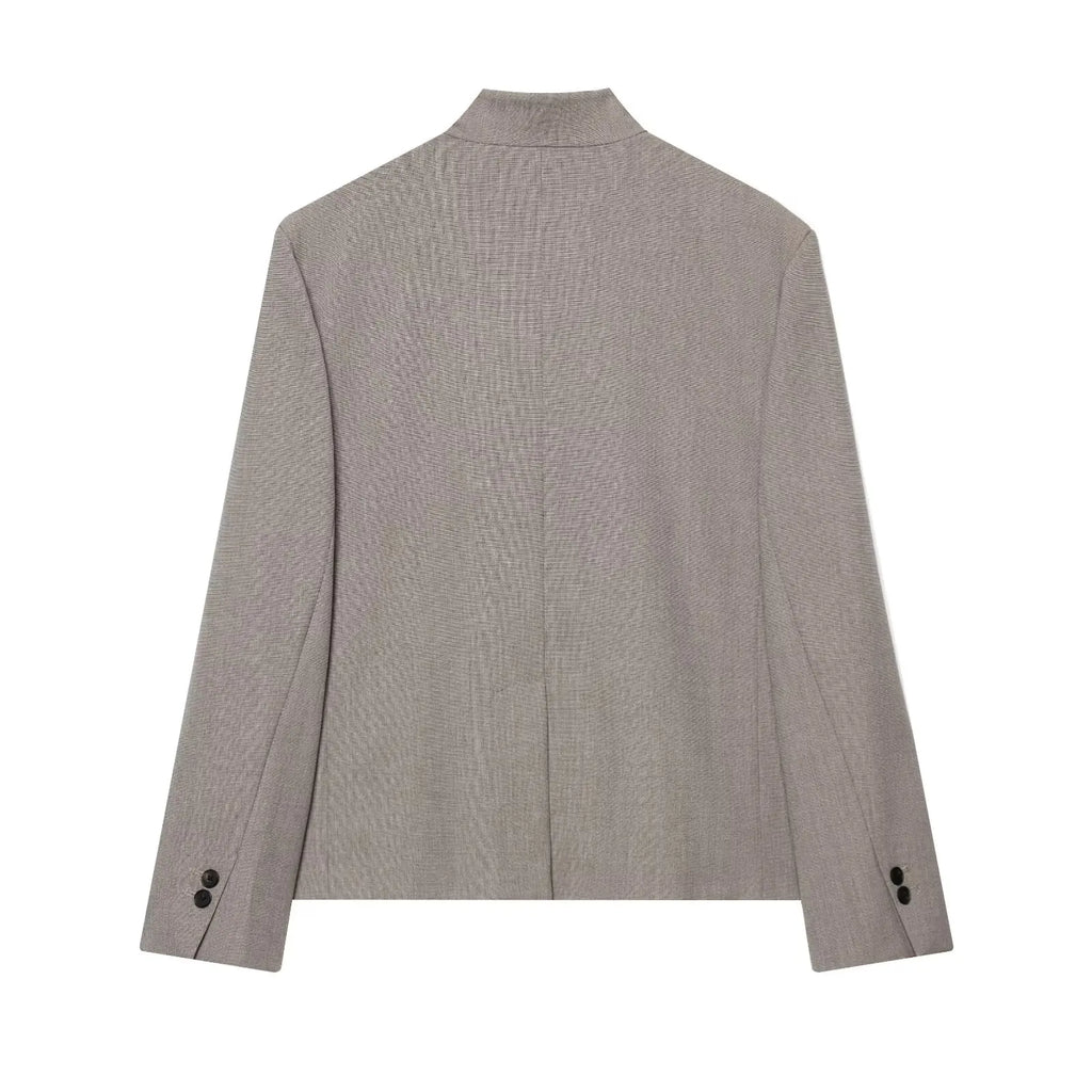 Blazer Stand Collar Casual Lightweight | Elvyn