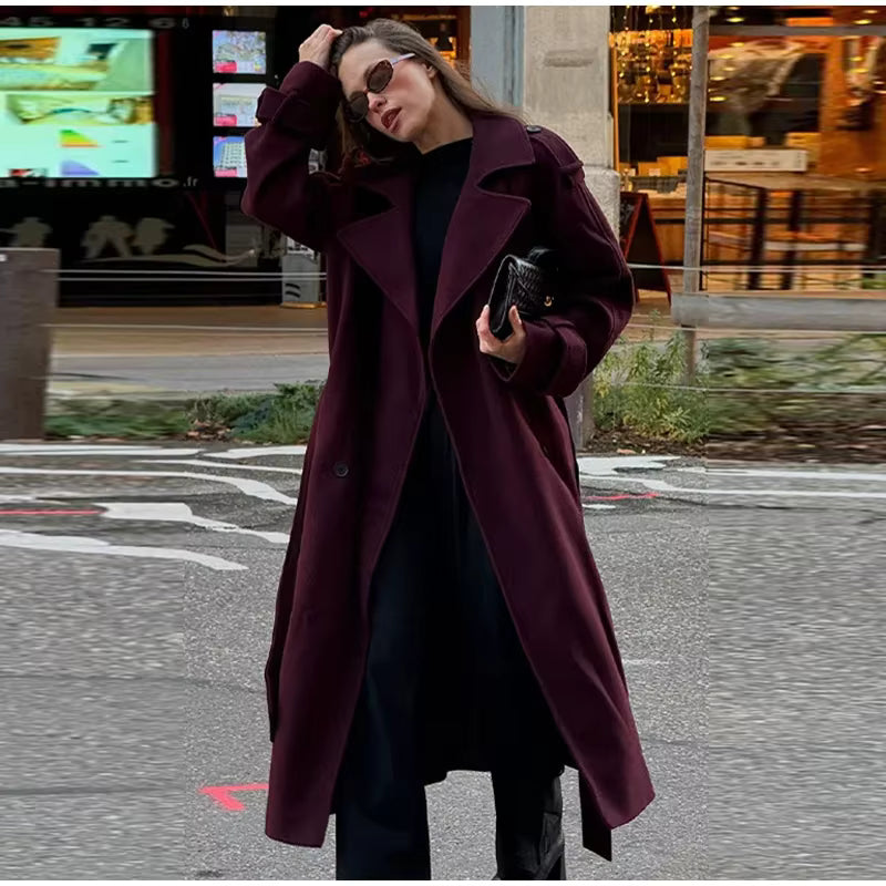 Dame Trenchcoat Klassisk Bomuld Efterår | Brinley