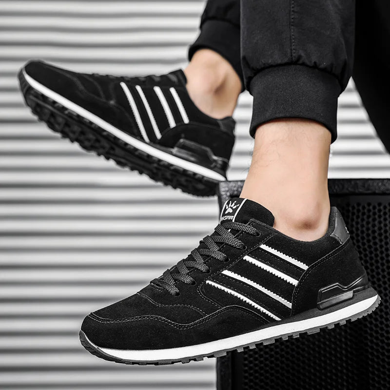 Sneakers tekstil snørelukning fleksibel gummisål komfort | Tavero