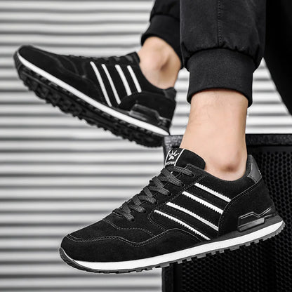 Sneakers tekstil snørelukning fleksibel gummisål komfort | Tavero