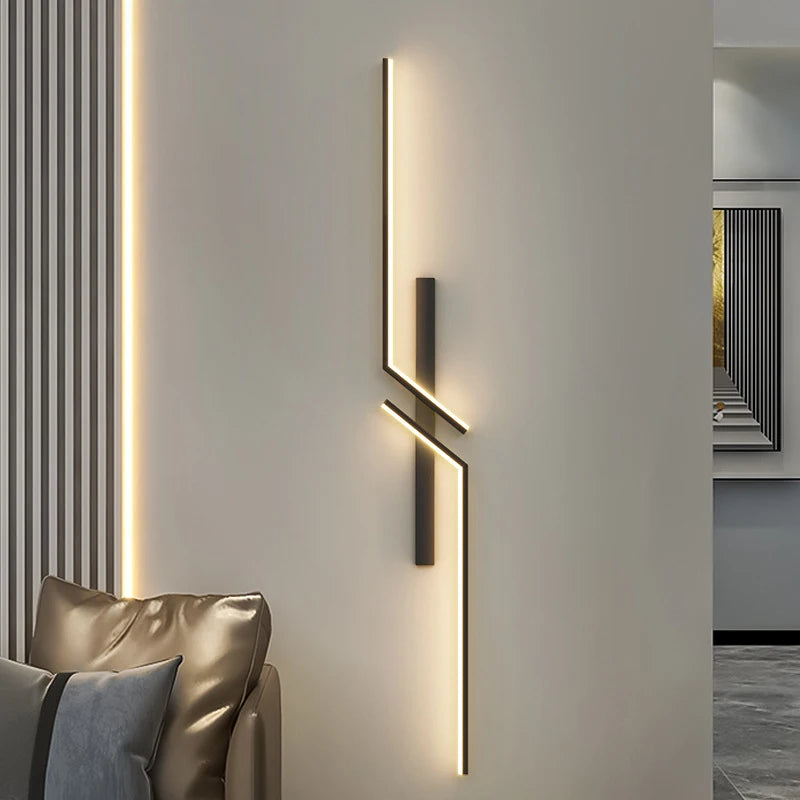 Moderne LED Væglampe Aluminium Sort | Lucro