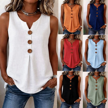 Tanktop Knapdetaljer Sommer | Jessy