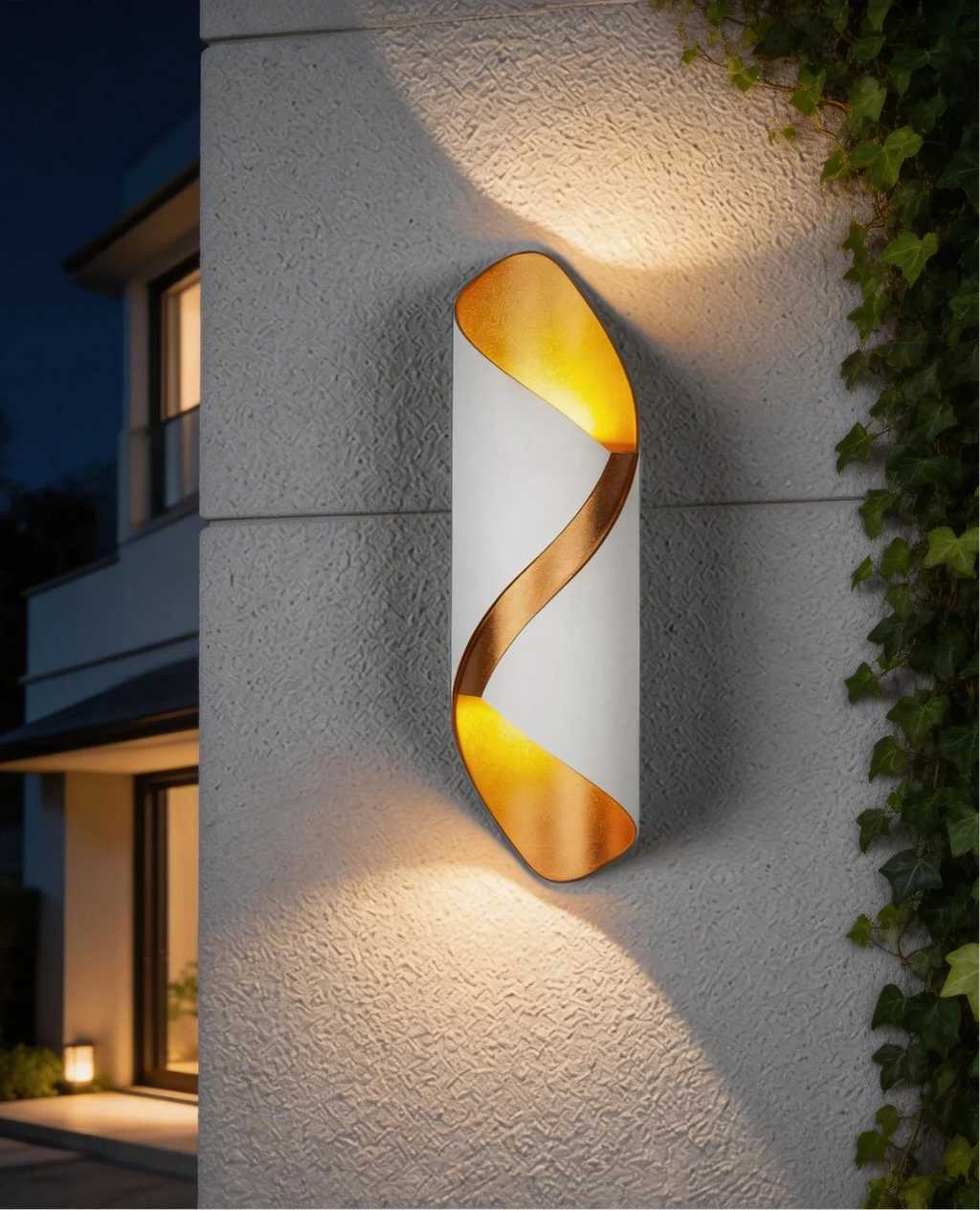 Væglampe LED Spiral Design Aluminium Udendørs Indendørs | Belaro