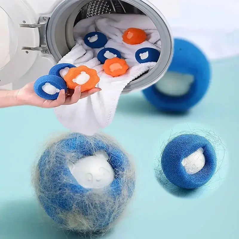 Genanvendelig vaskebold til kæledyrshår fnug tøj vaskemaskine plast svamp | HairBear