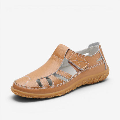 Damesandaler Komfortabel Læder Velcro | Solveig