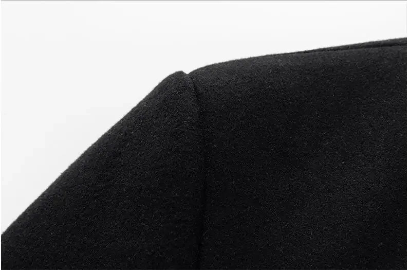 Lang herrefrakke med uld klassisk krave lommer og smart casual design | Gaëtan