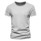 Orvex Linen Kortærmet Herre T-Shirt Bomuld Rund Hals Sommer Casual