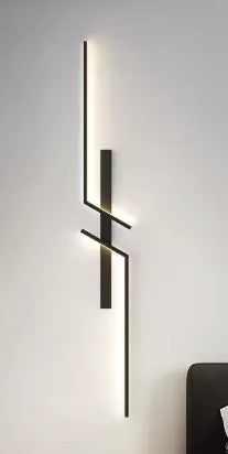 Moderne LED Væglampe Aluminium Sort | Lucro