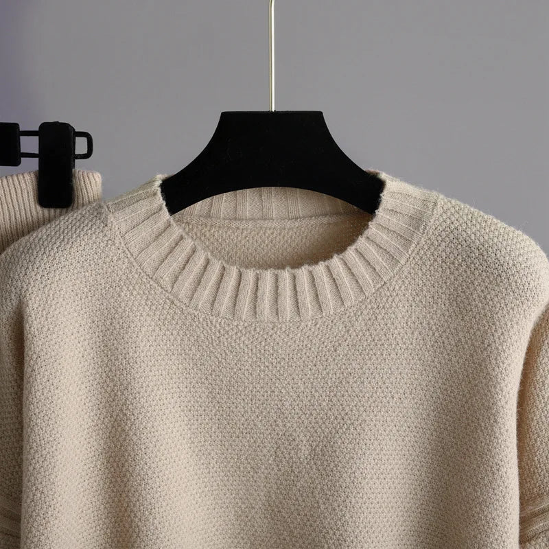Strik Sæt Oversized Komfort Casual | Norixa