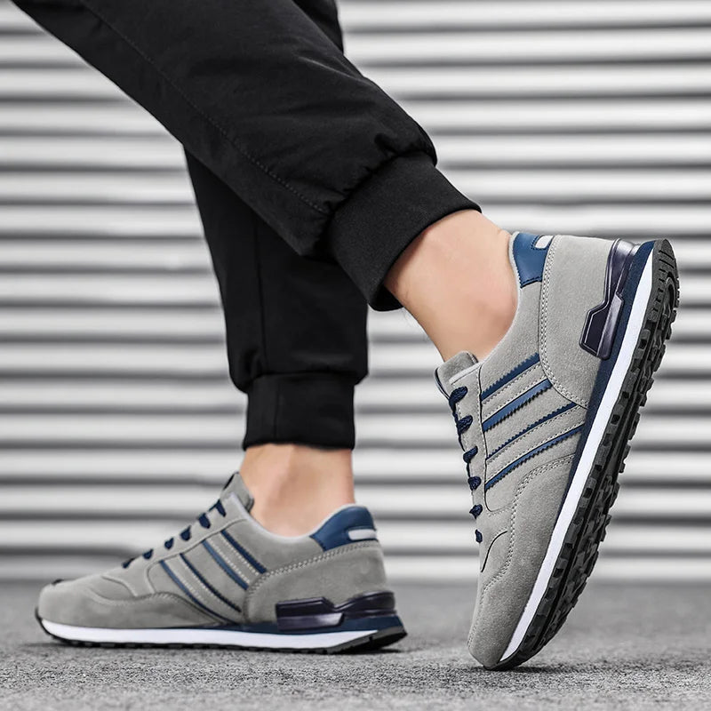 Sneakers tekstil snørelukning fleksibel gummisål komfort | Tavero