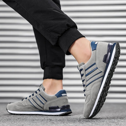 Sneakers tekstil snørelukning fleksibel gummisål komfort | Tavero