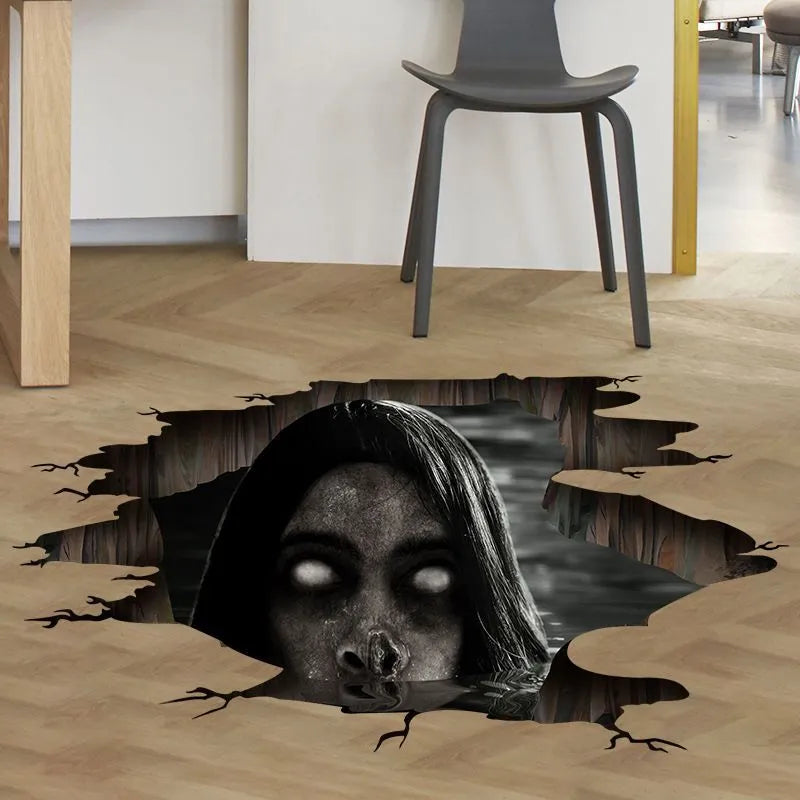 Halloween Klistermærker 3D Væg Gulv Uhyggelig Dekoration Fest | Caterina