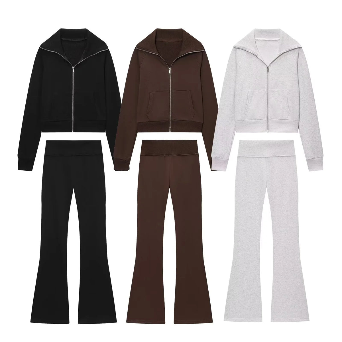Slim Fit Dames Set Flare Broek Polyester | Isabel
