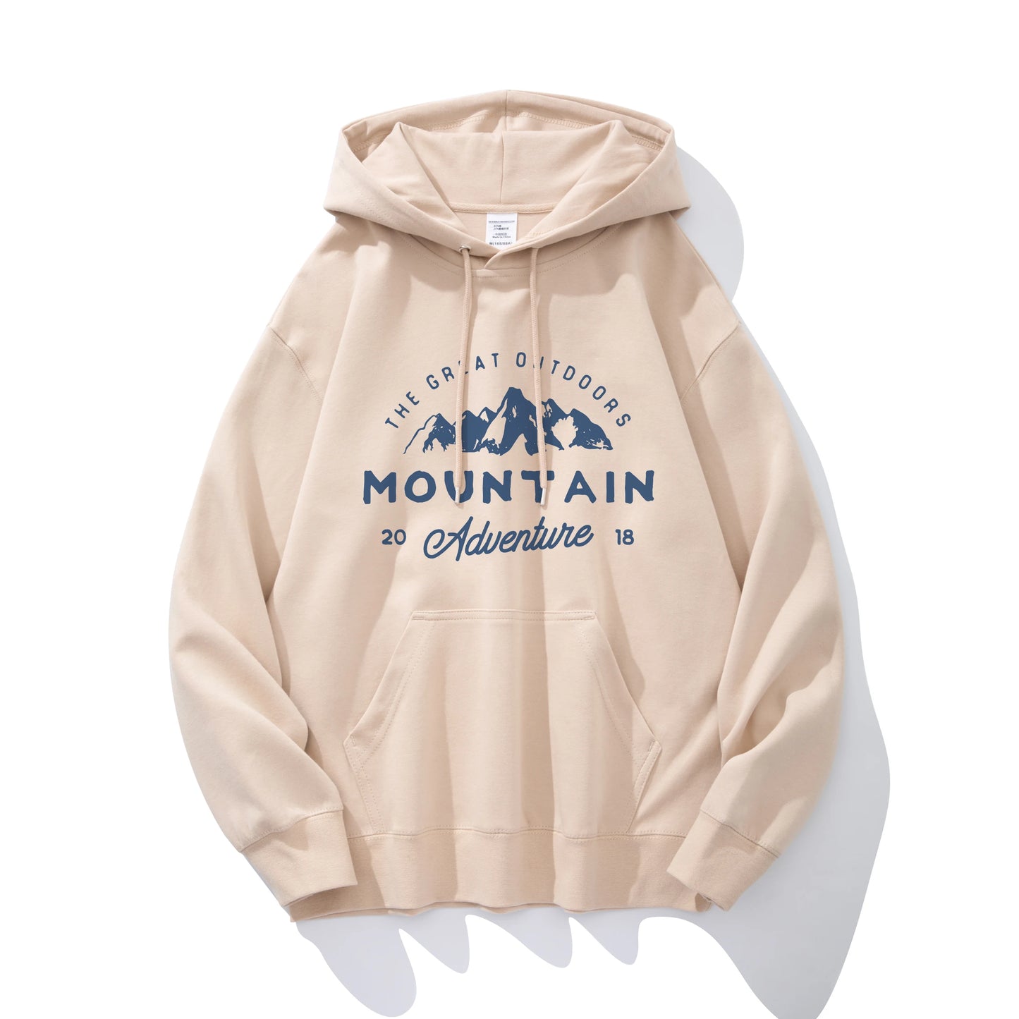 Unisex Let Hoodie med Tekstprint – Casual Hættetrøje til Forår & Efterår