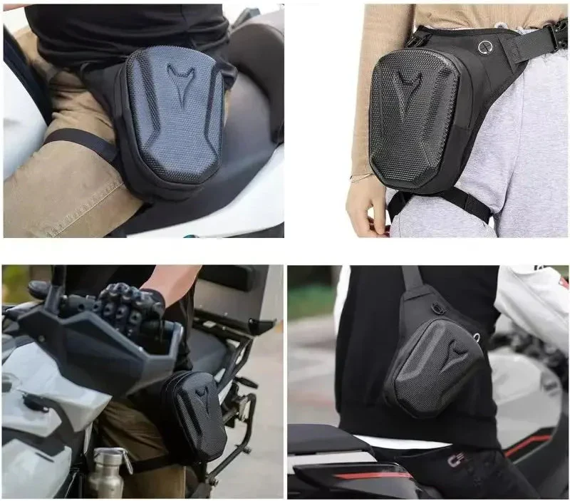 Vandafvisende bentaske med flere rum justerbare stropper til motorcykel og outdoor | Brice