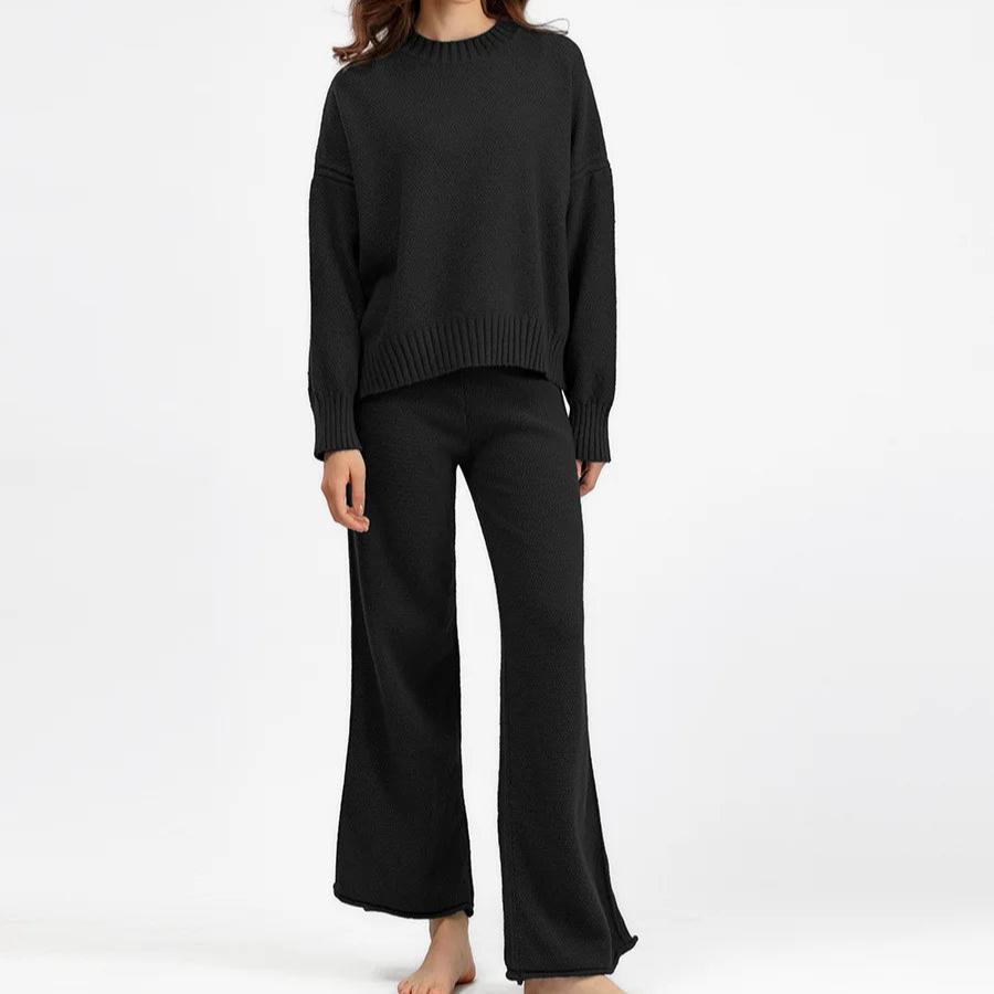 Strik Sæt Oversized Komfort Casual | Norixa