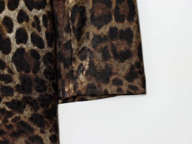 Dame Buksesæt Leopardmønster Blazer | Diva