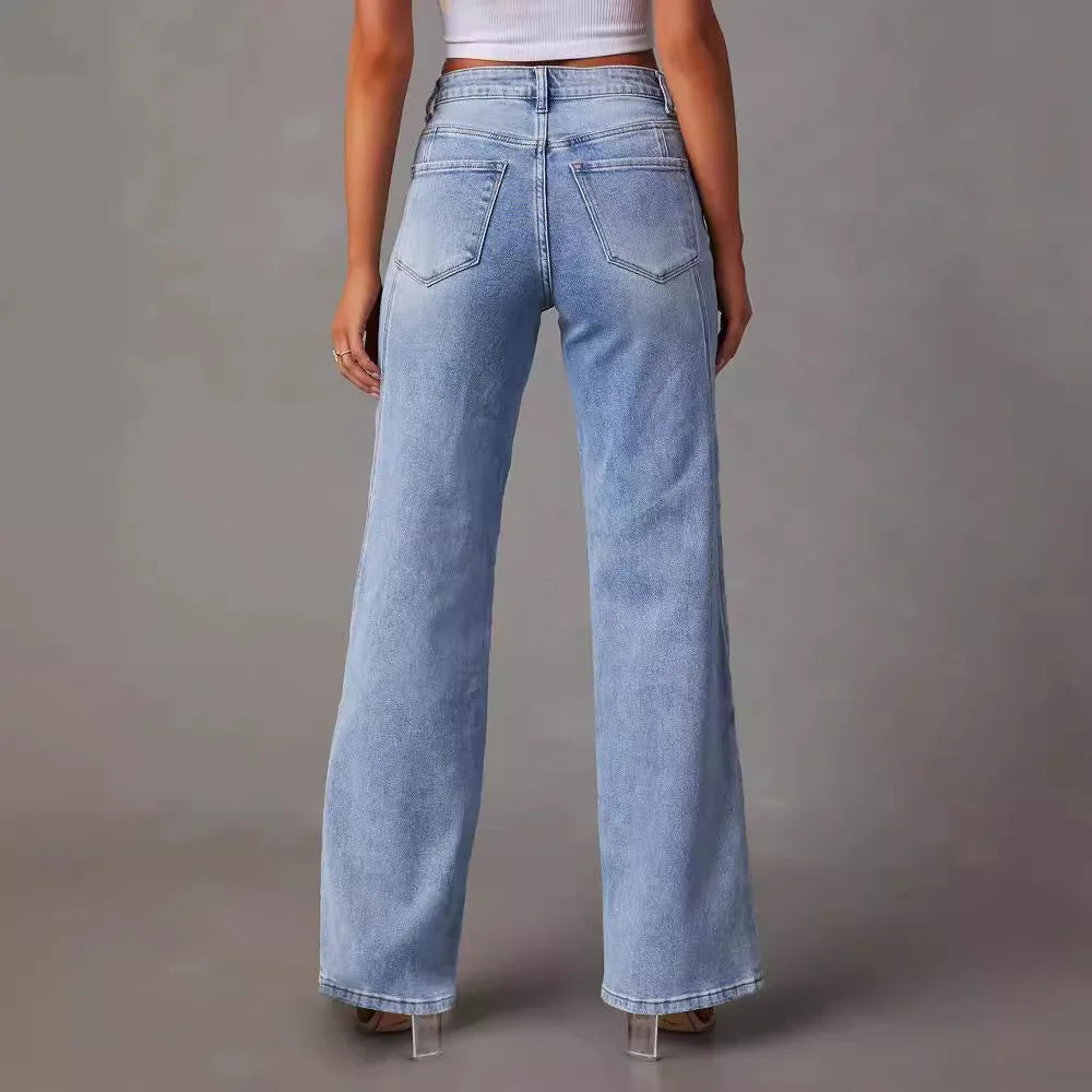 Wide Leg Jeans Vintage Denim Komfortabel Pasform Klassisk Stil | Norvex