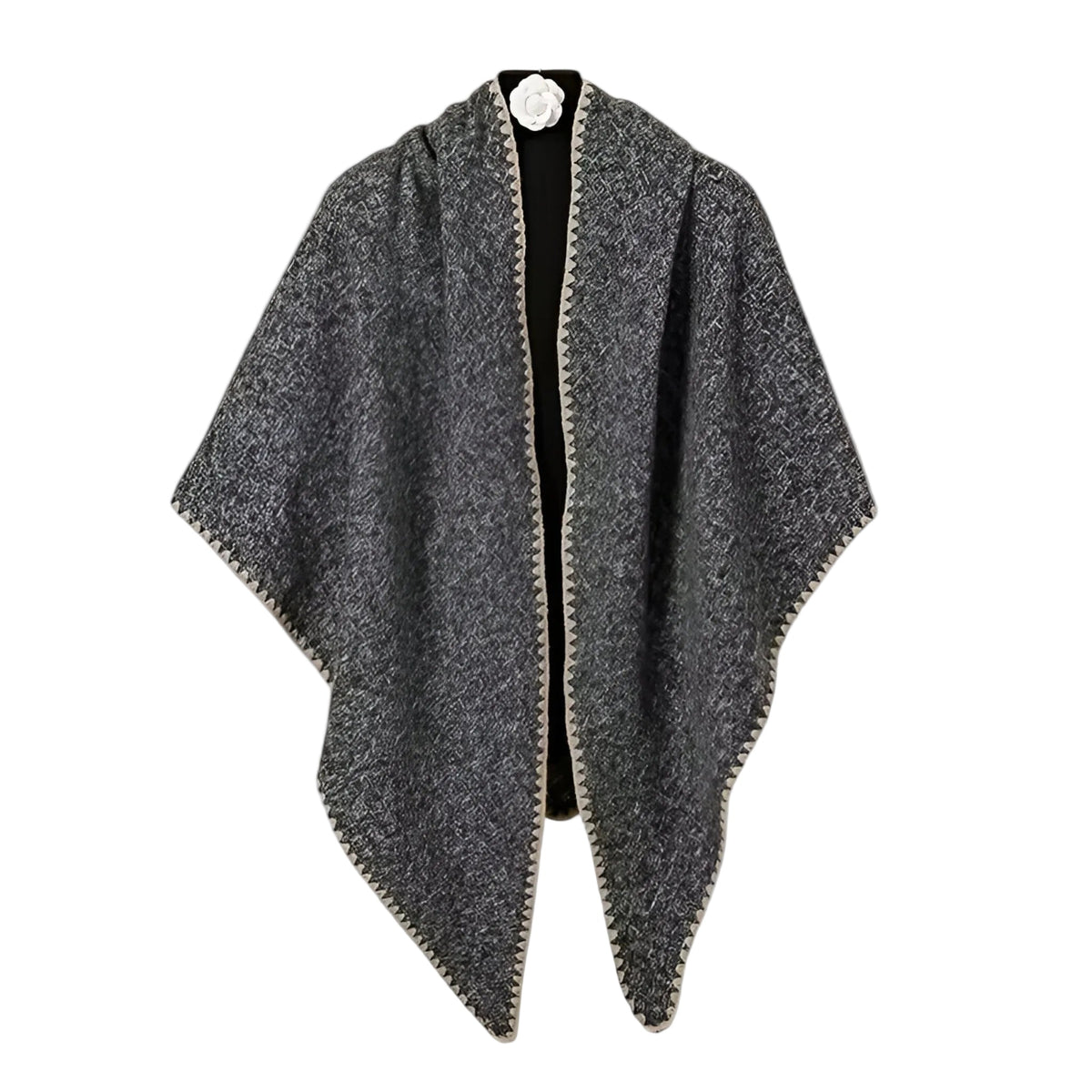 Trekanttørklæde til kvinder pashmina let ensfarvet sjal til lag-på-lag styling | Sofía