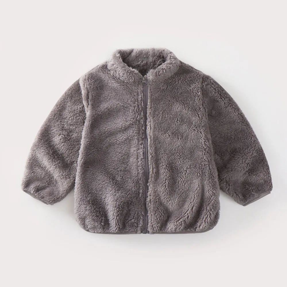 Norvix Tate Unisex Børnejakke Corduroy Med Lynlås Varm Efterår Vinter