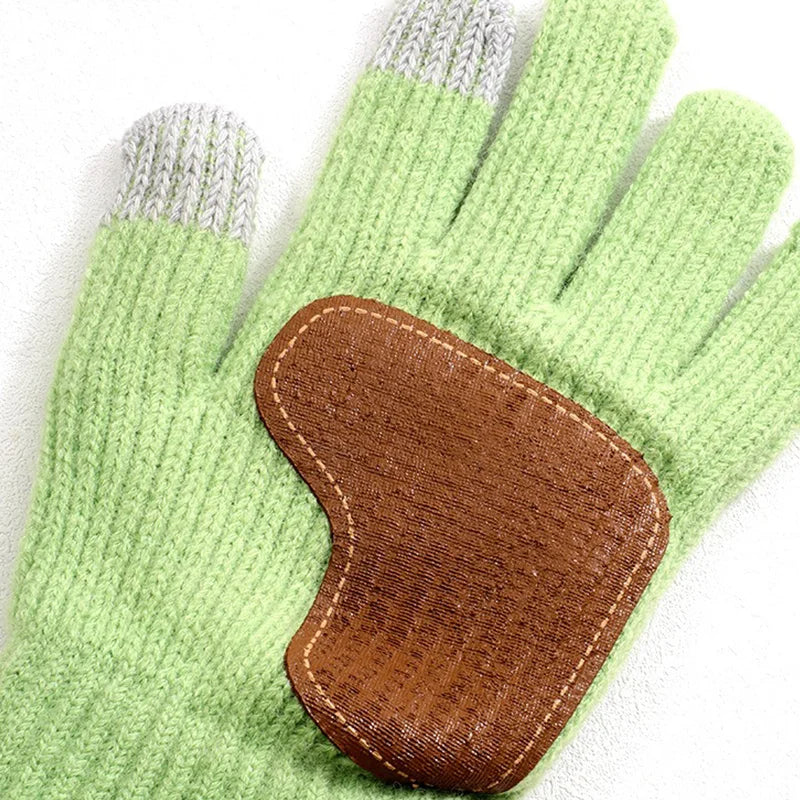 Strikkede unisexhandsker med touchscreen akryl håndledslang model til voksne | Mace