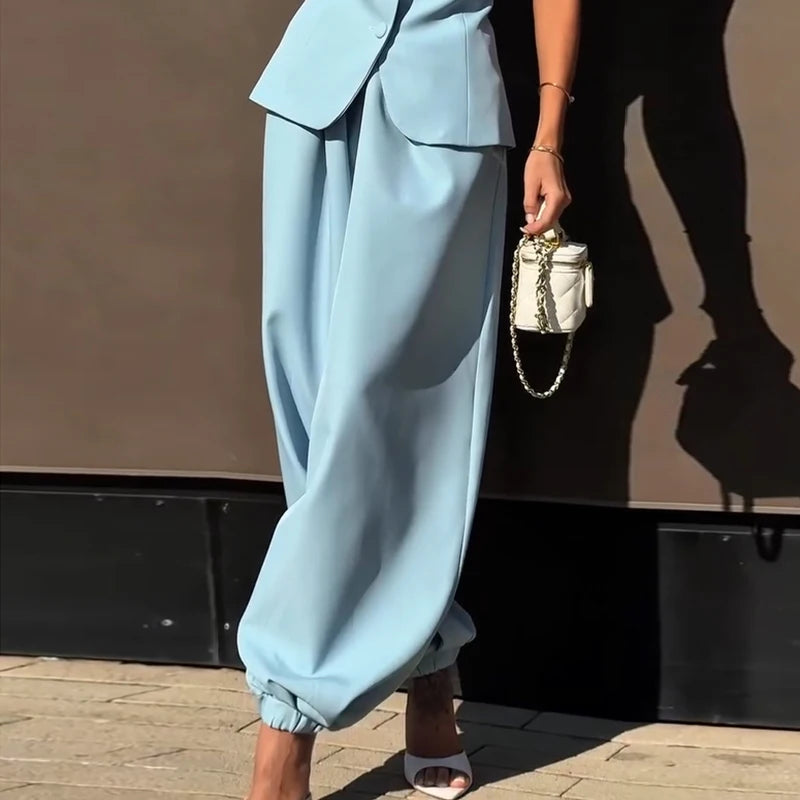 Sæt Slim Elegant Lanterne Ærmer Sommer | Velmira