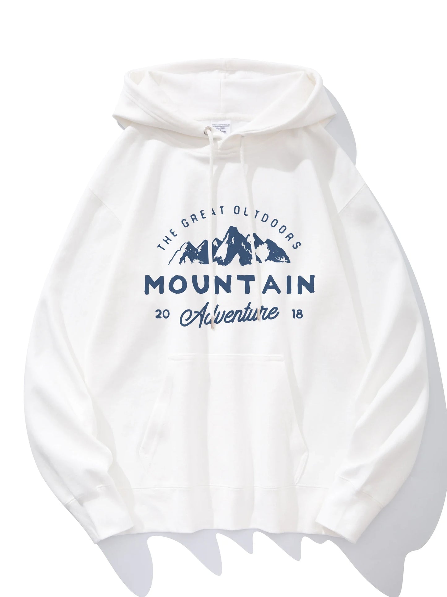 Unisex Let Hoodie med Tekstprint – Casual Hættetrøje til Forår & Efterår