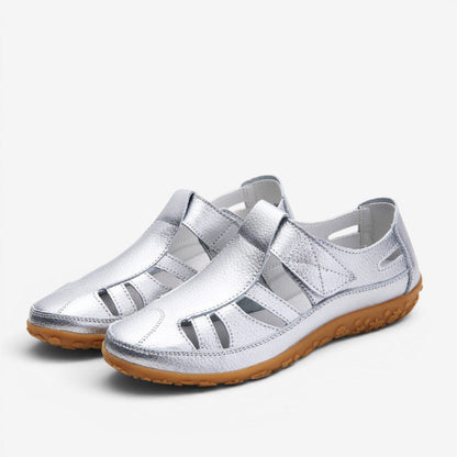 Damesandaler Komfortabel Læder Velcro | Solveig