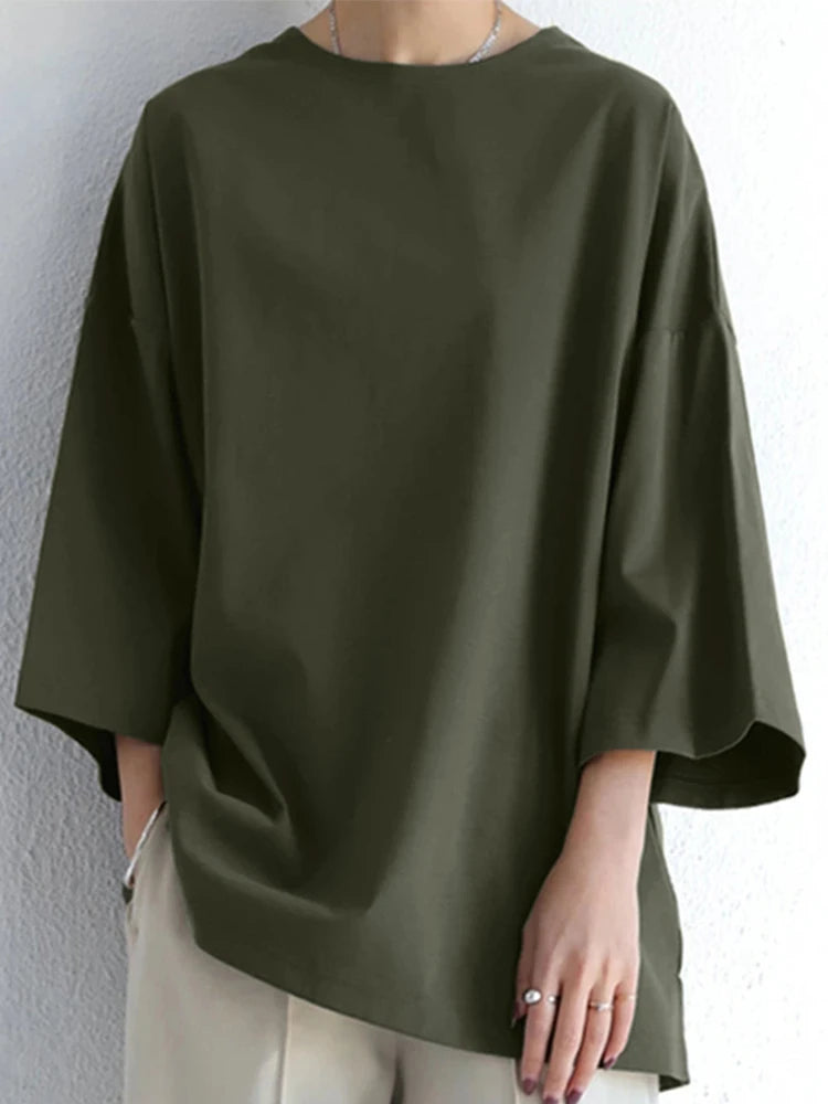 Bluse Loose Comfort Lange Ærmer Casual | Elvyn