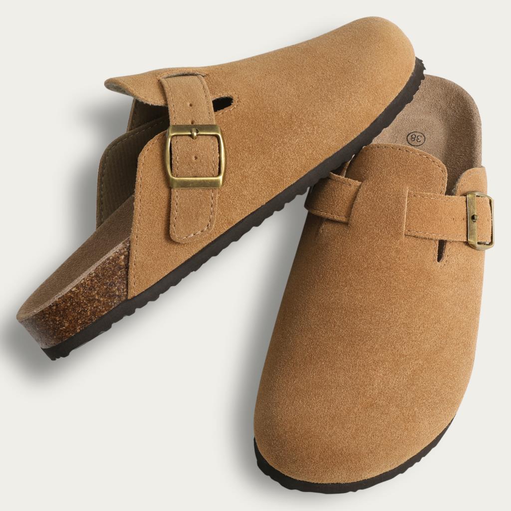 Clogs ruskind komfort kork fodseng | Solevik