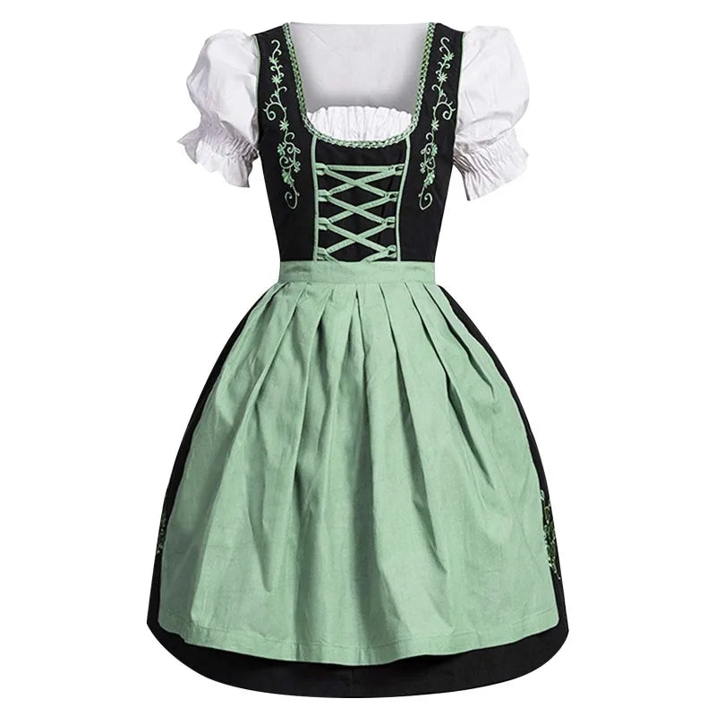 Oktoberfest dirndl kjole til kvinder i polyester med middelalderinspireret design | Madeleine
