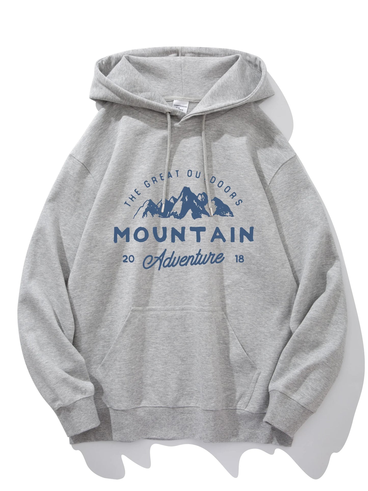 Unisex Let Hoodie med Tekstprint – Casual Hættetrøje til Forår & Efterår