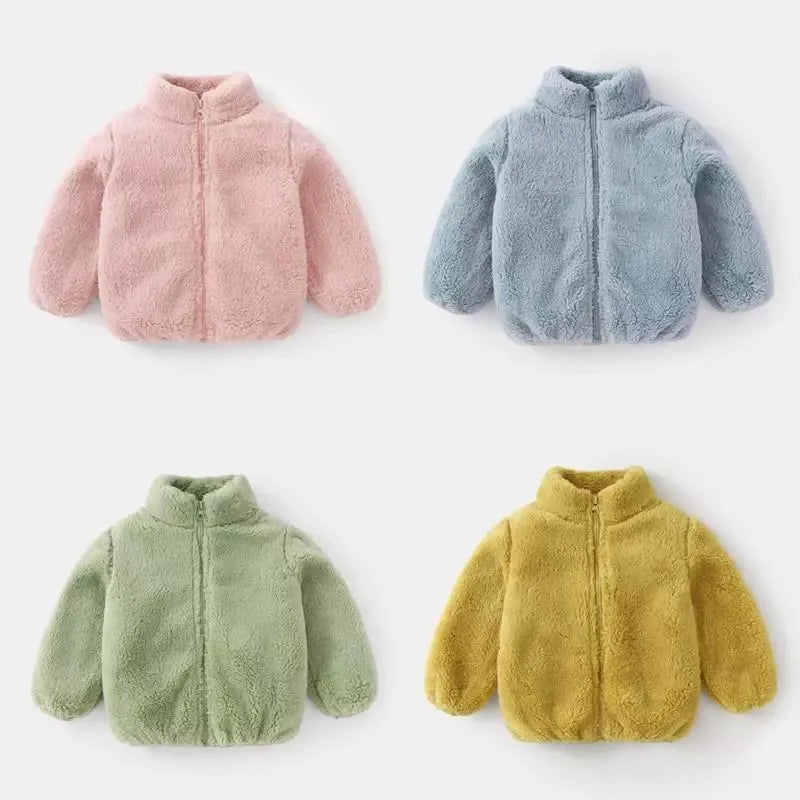 Norvix Tate Unisex Børnejakke Corduroy Med Lynlås Varm Efterår Vinter