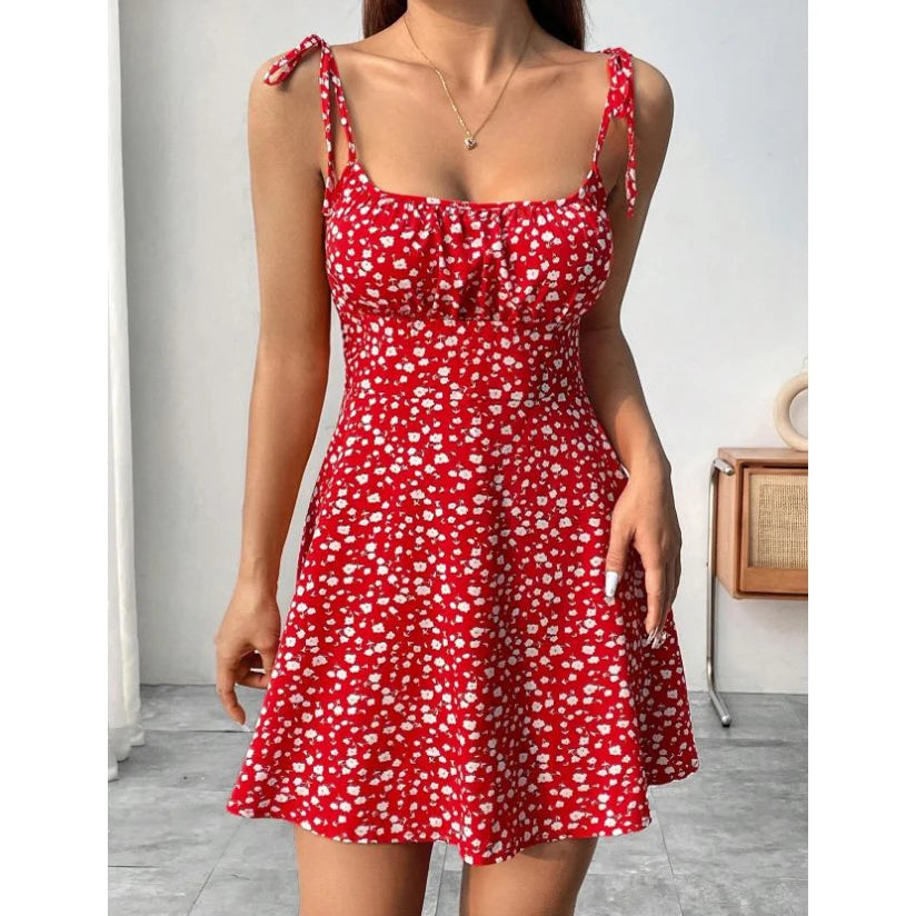 Kjole Backless Mini Sommer Slim Pasform | Velmira