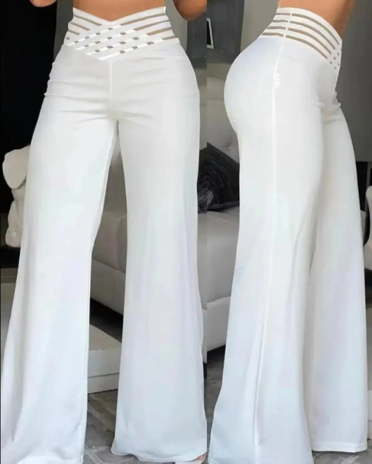 Bukser Wide Leg Høj Talje Slim Fit | Zenvyra