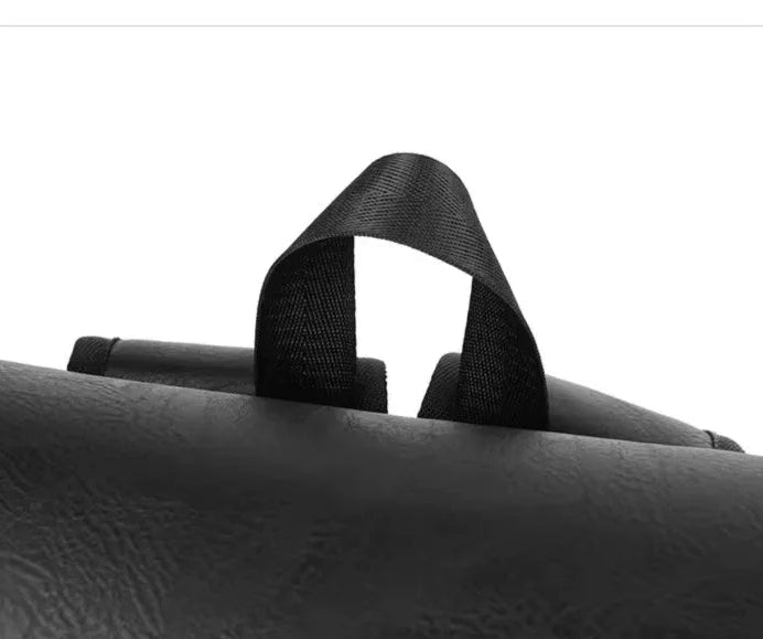 Unisex rygsæk i PU med laptoprum ternet design og stor kapacitet | Bribag