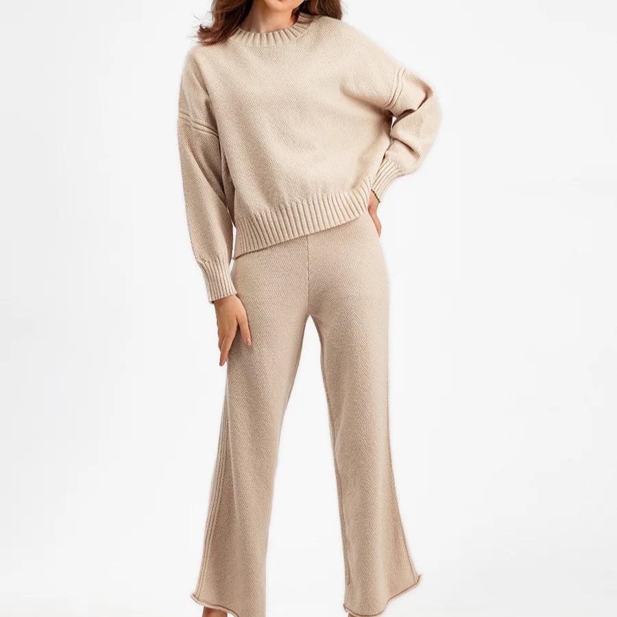 Strik Sæt Oversized Komfort Casual | Norixa