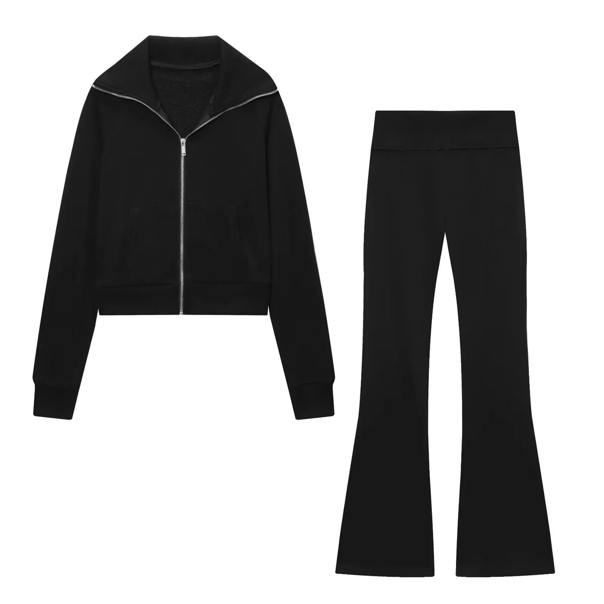 Slim Fit Dames Set Flare Broek Polyester | Isabel