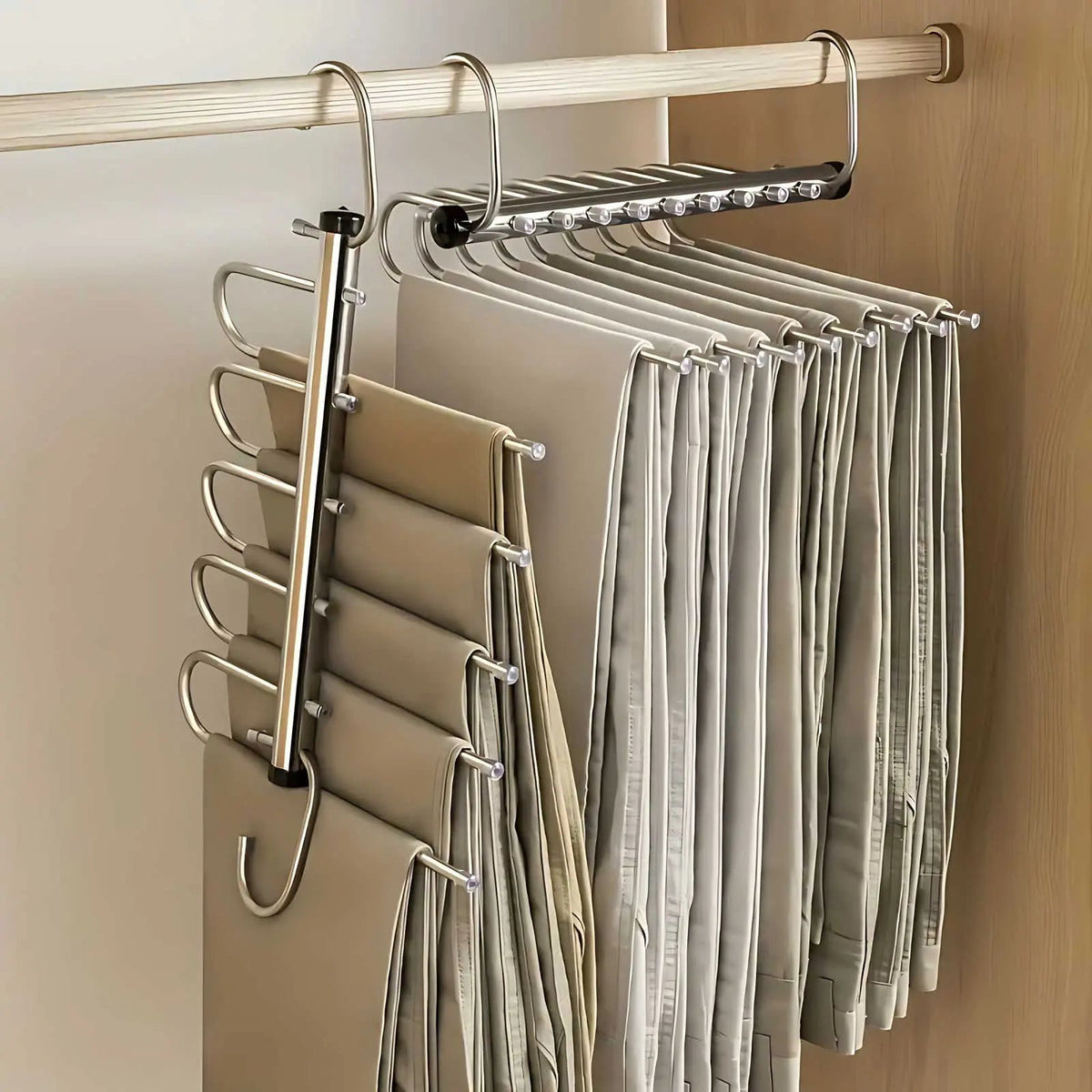 Stretto Edelstahl Kleiderbügel-Organizer – Stilvolle Platzsparende Lösung für Ihre Kleidung 0