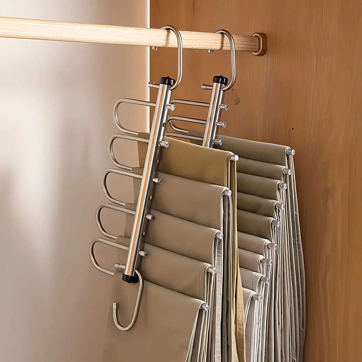 Stretto Edelstahl Kleiderbügel-Organizer – Stilvolle Platzsparende Lösung für Ihre Kleidung 3