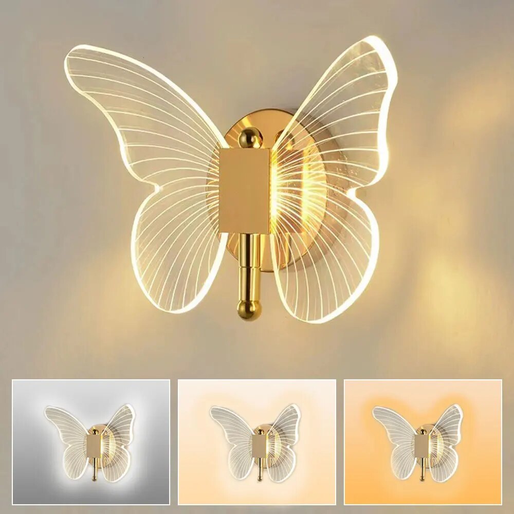 Væglampe med Sommerfugl LED Stemningslys | Celestia