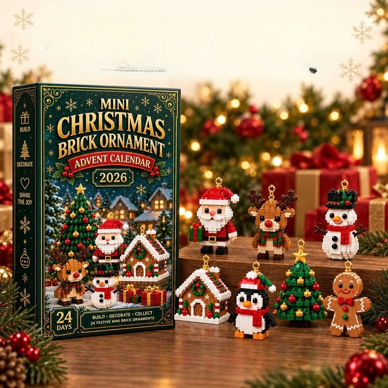 Adventskalender med 24 mini figurer til byggeri | Santavent
