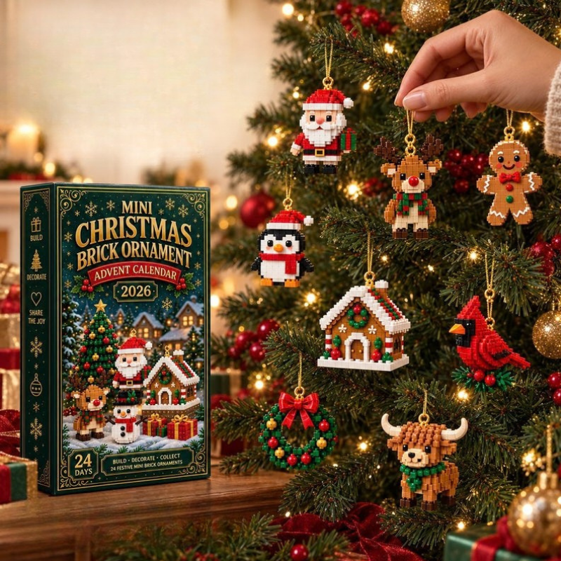 Adventskalender med 24 mini figurer til byggeri | Santavent