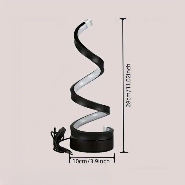 Elegant Bordlampe Spiral LED Design | Lumivora