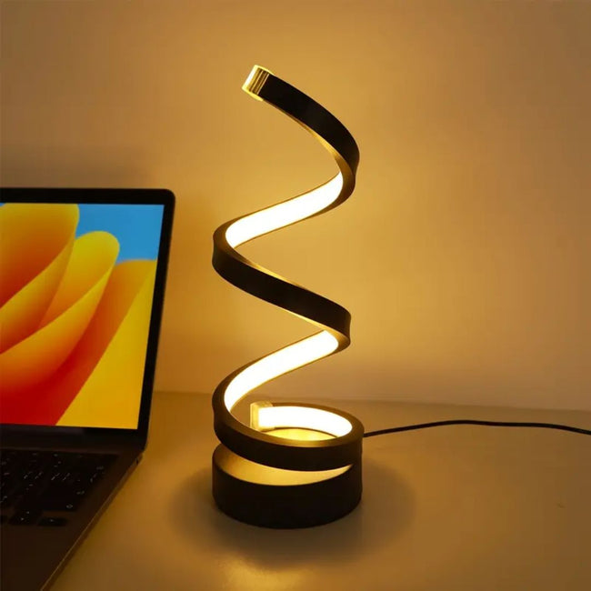 Elegant Bordlampe Spiral LED Design | Lumivora