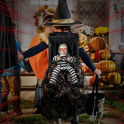 Skeletdekoration Sensor Lyd Bur Halloween | CageRattle
