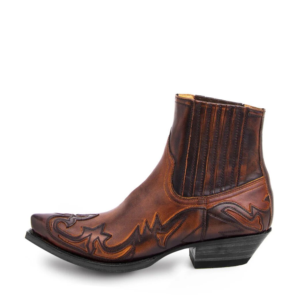 Herre Cowboystøvler Vintage Læder Syninger | Torvik