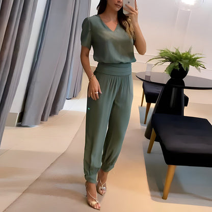 Bluse og Bukser Sæt Elegant Komfort Polyester | Velmora