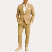 Alviro Senn Herre Linned Sæt Sommer Slim Fit Elegant Åndbart